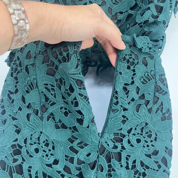 Jennifer Lopez Lace 2 PIece Midi Skirt Top Set  6 Holiday Hunter Winter Wedding - Picture 11 of 13